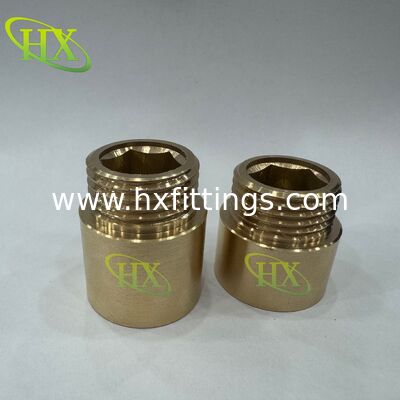 Custom threaded brass and stainless steel  extension nipple precision plumbing pipe fitting corrosion resistant from india