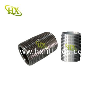 1/2-8 galvanizli dikişsiz çelik kapalı nipeller, NPT dişli