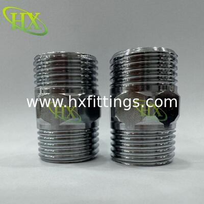 Kalınlaştırılmış Paslanmaz çelik 304 Hex Nipple dış iplik boru nipple